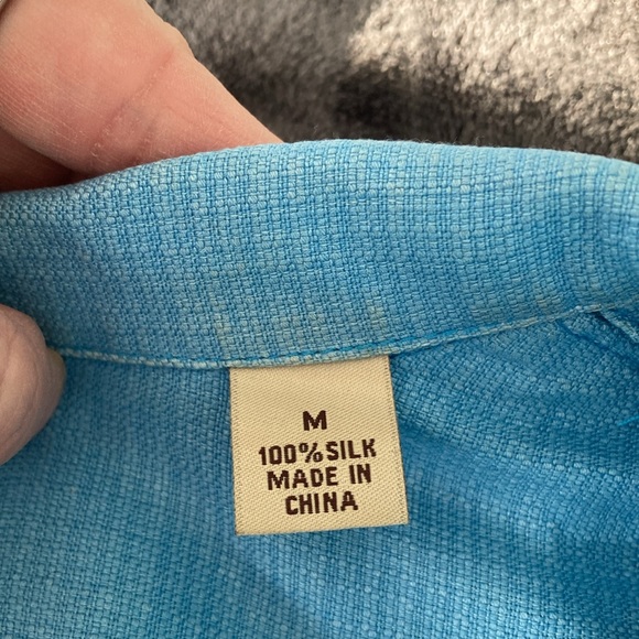 Tommy Bahama silk embroidered shirt - Picture 7 of 14